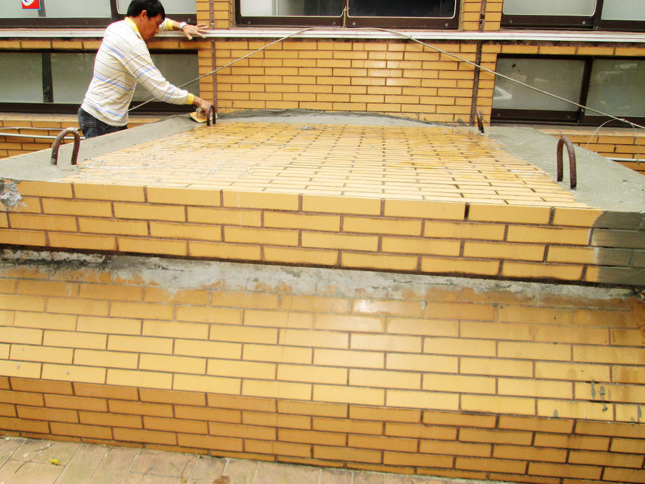 新竹外牆防水-女兒牆壓頂與磚面修補